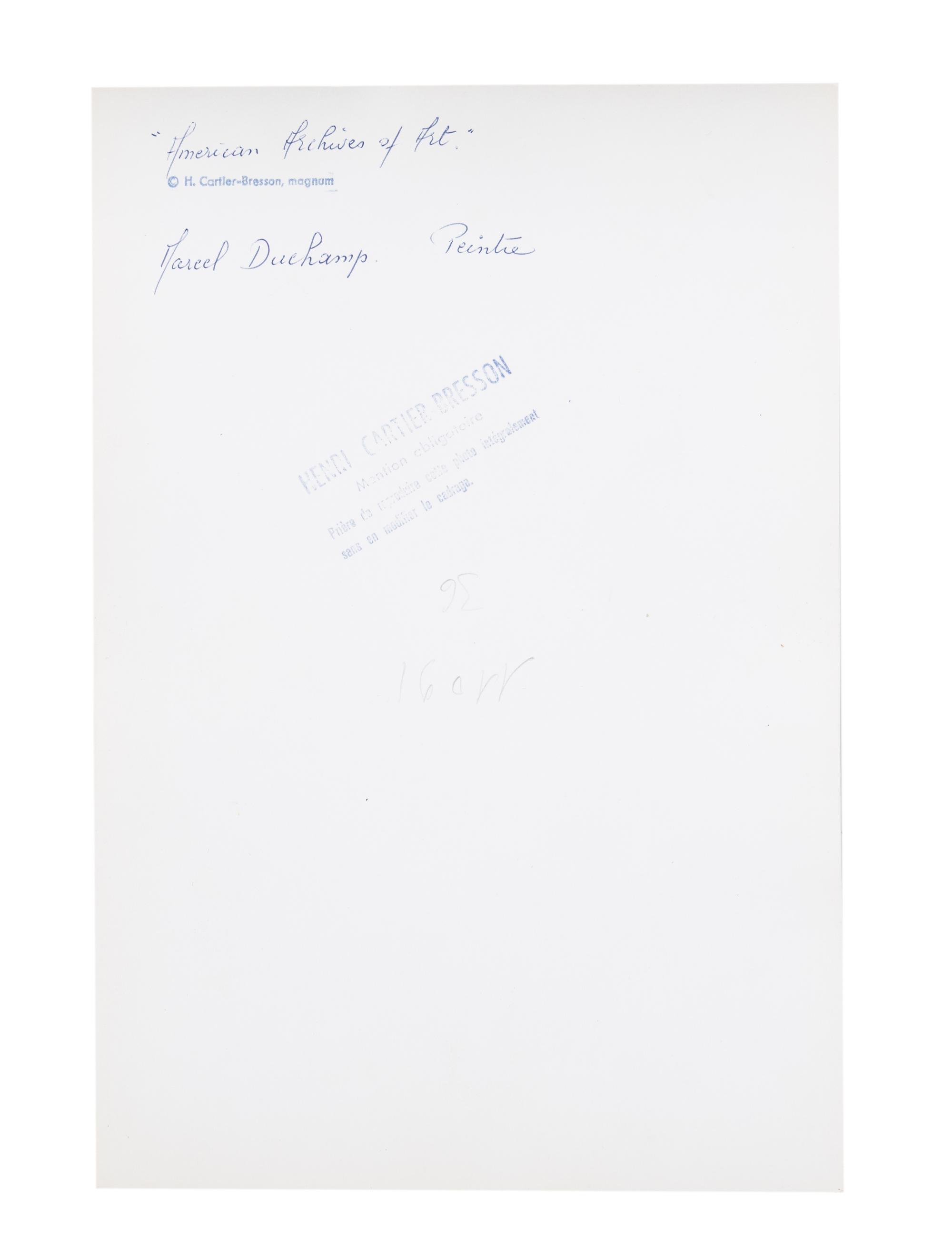 Henri Cartier-Bresson (1908-2004) Marcel Duchamp, 1968