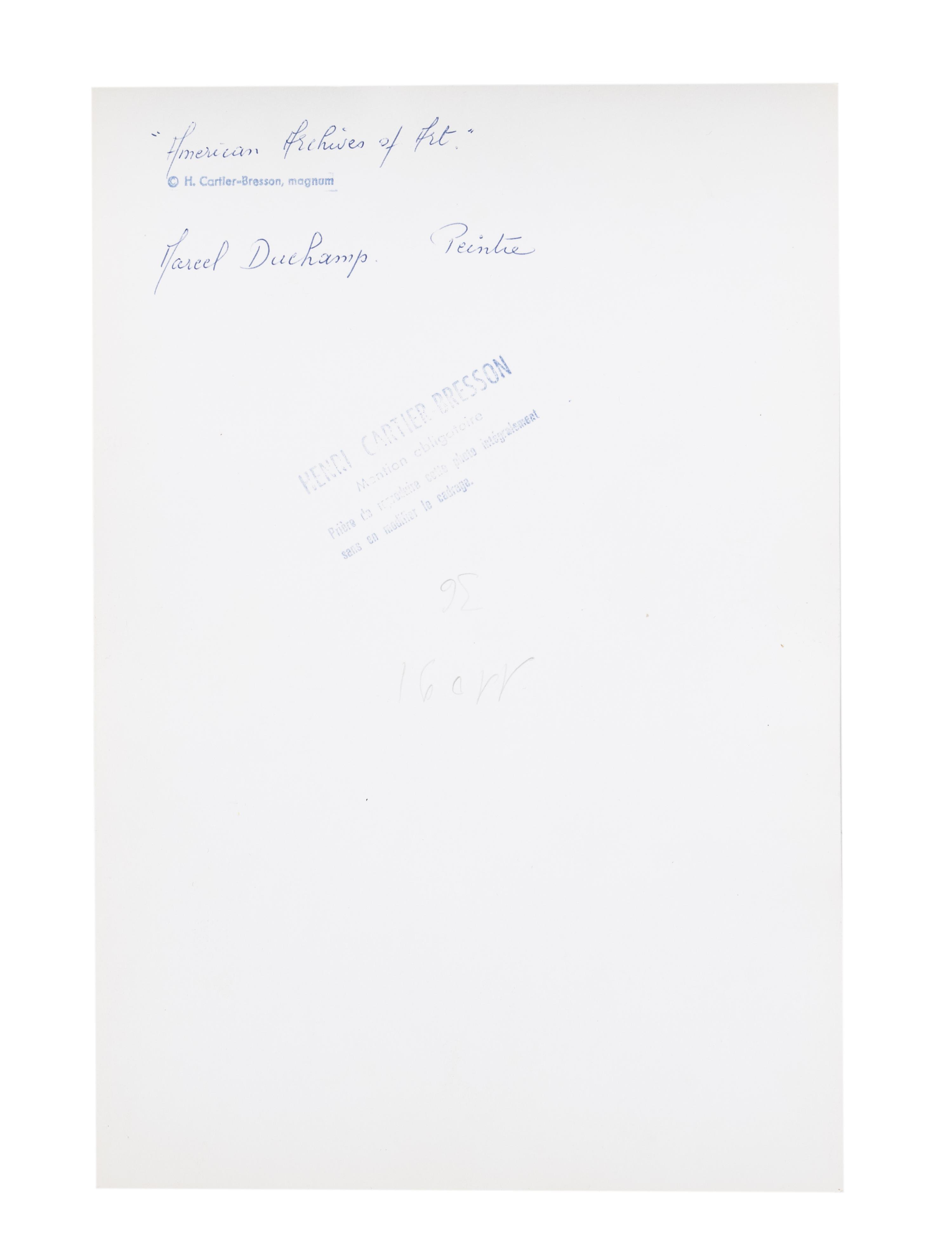 Henri Cartier-Bresson (1908-2004) Marcel Duchamp, 1968