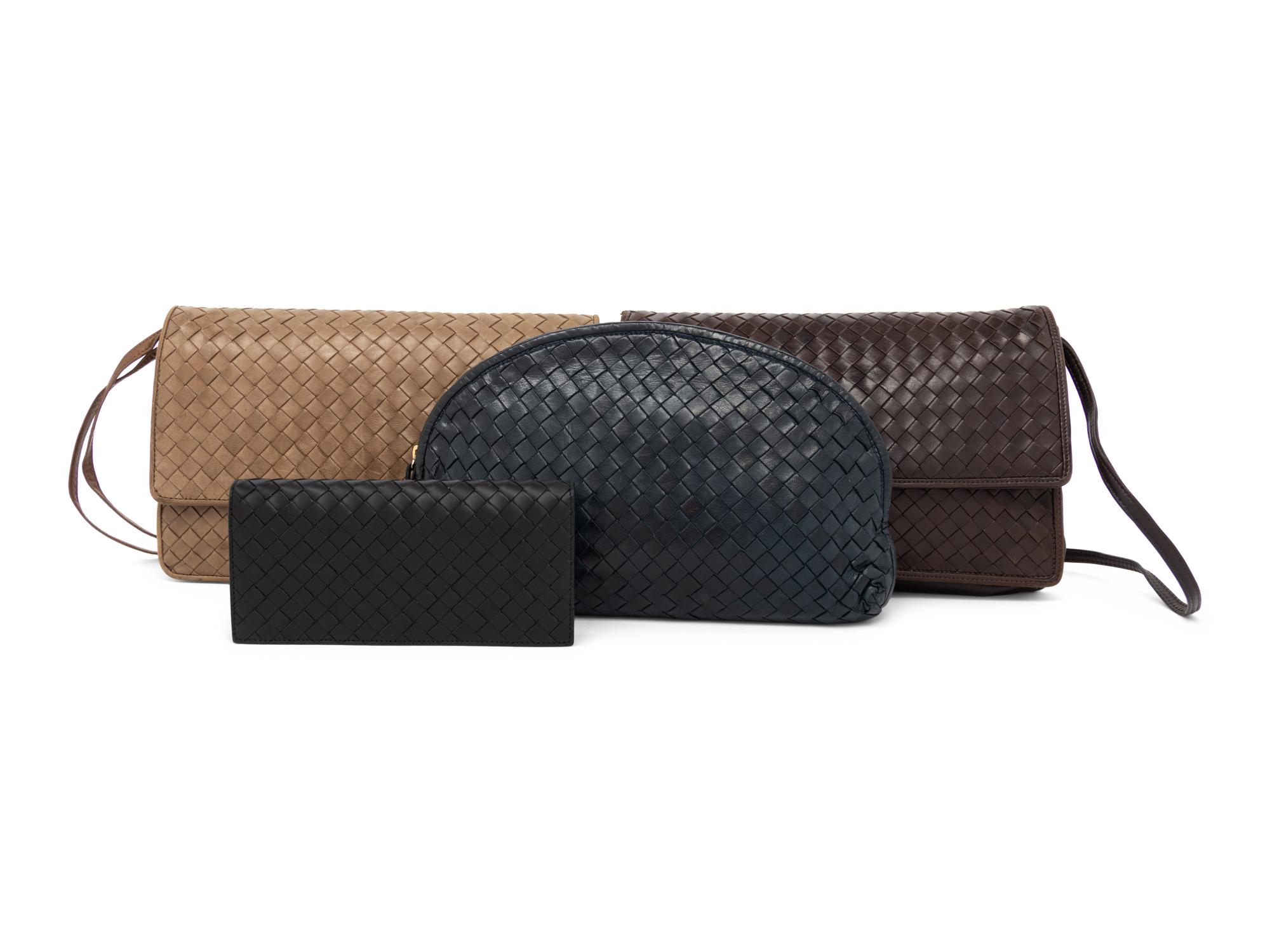 Three Bottega Veneta Intrecciato Bags and One Wallet