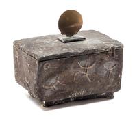 A Contemporary Bronze Hinge-Top Box Height 8 1/4 x width 9 x depth 6 inches. — 20TH CENTURY