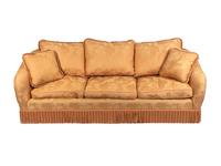 A Regency Style Silk Upholstered Couch — 20TH CENTURY