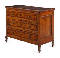 An Italian Baroque Walnut and Parquetry Commode