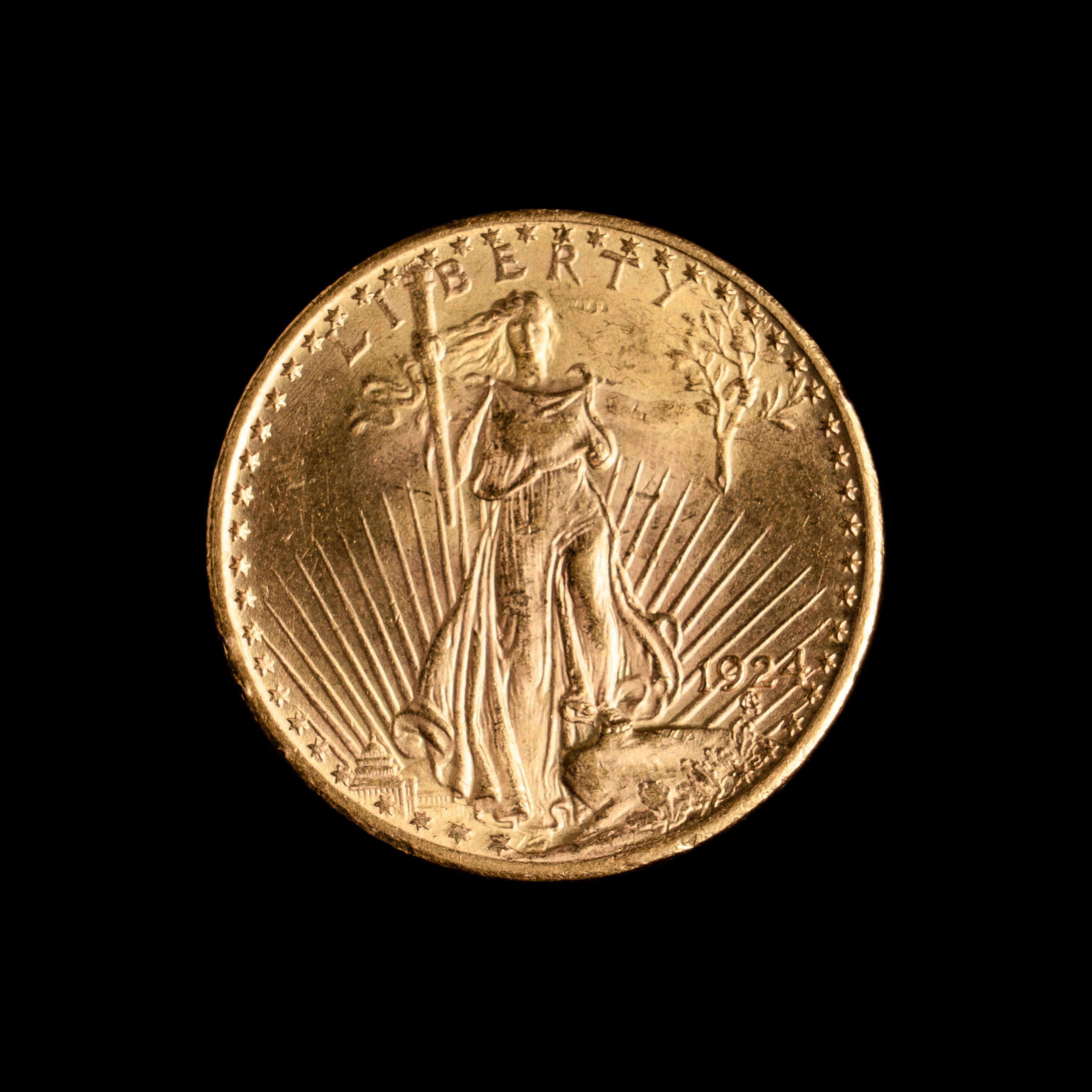A 1924 Saint Gaudens $20 Gold Coin
