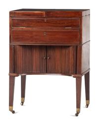 An George III Mahogany 'Harlequin' Dressing and Writing Table