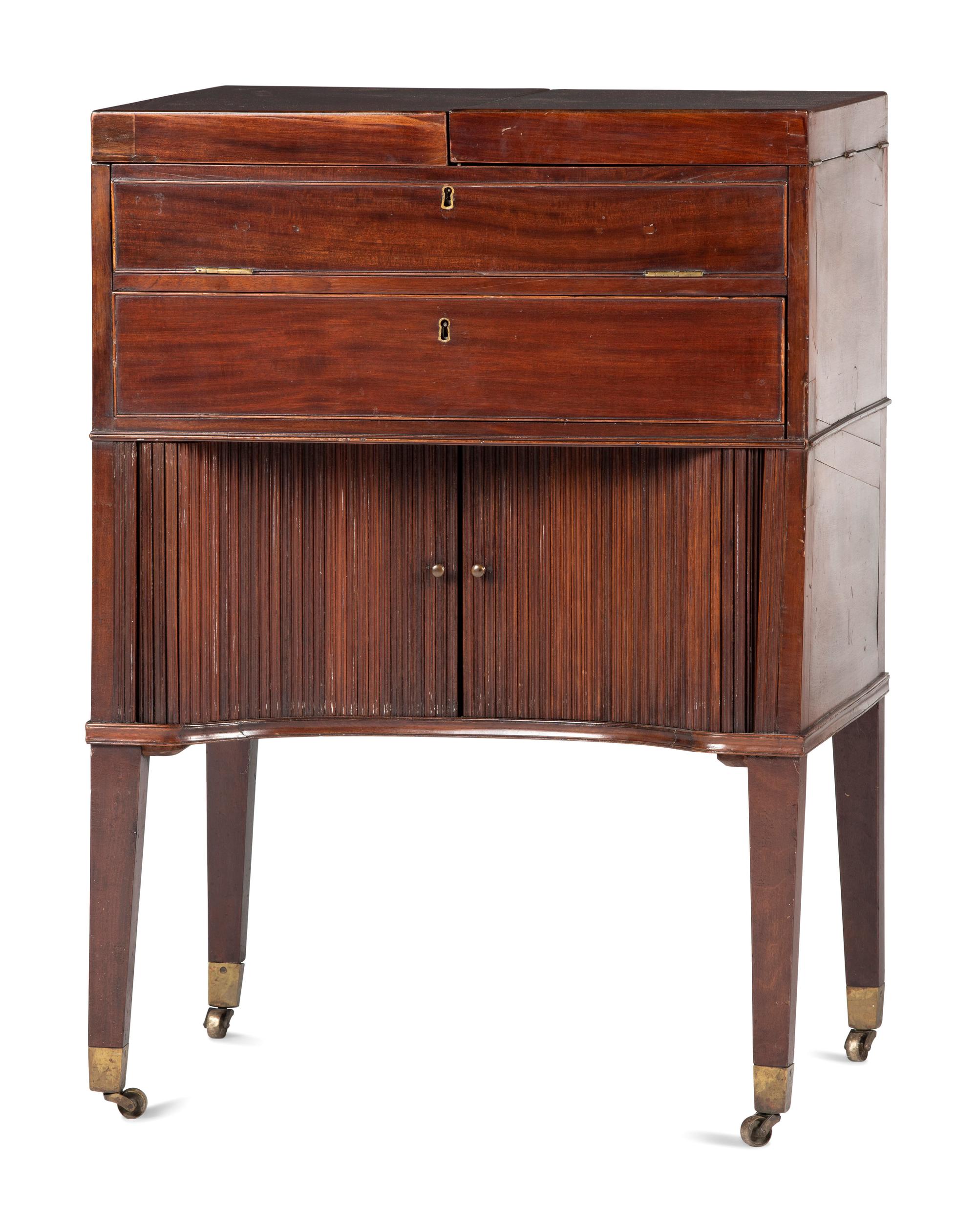 An George III Mahogany 'Harlequin' Dressing and Writing Table