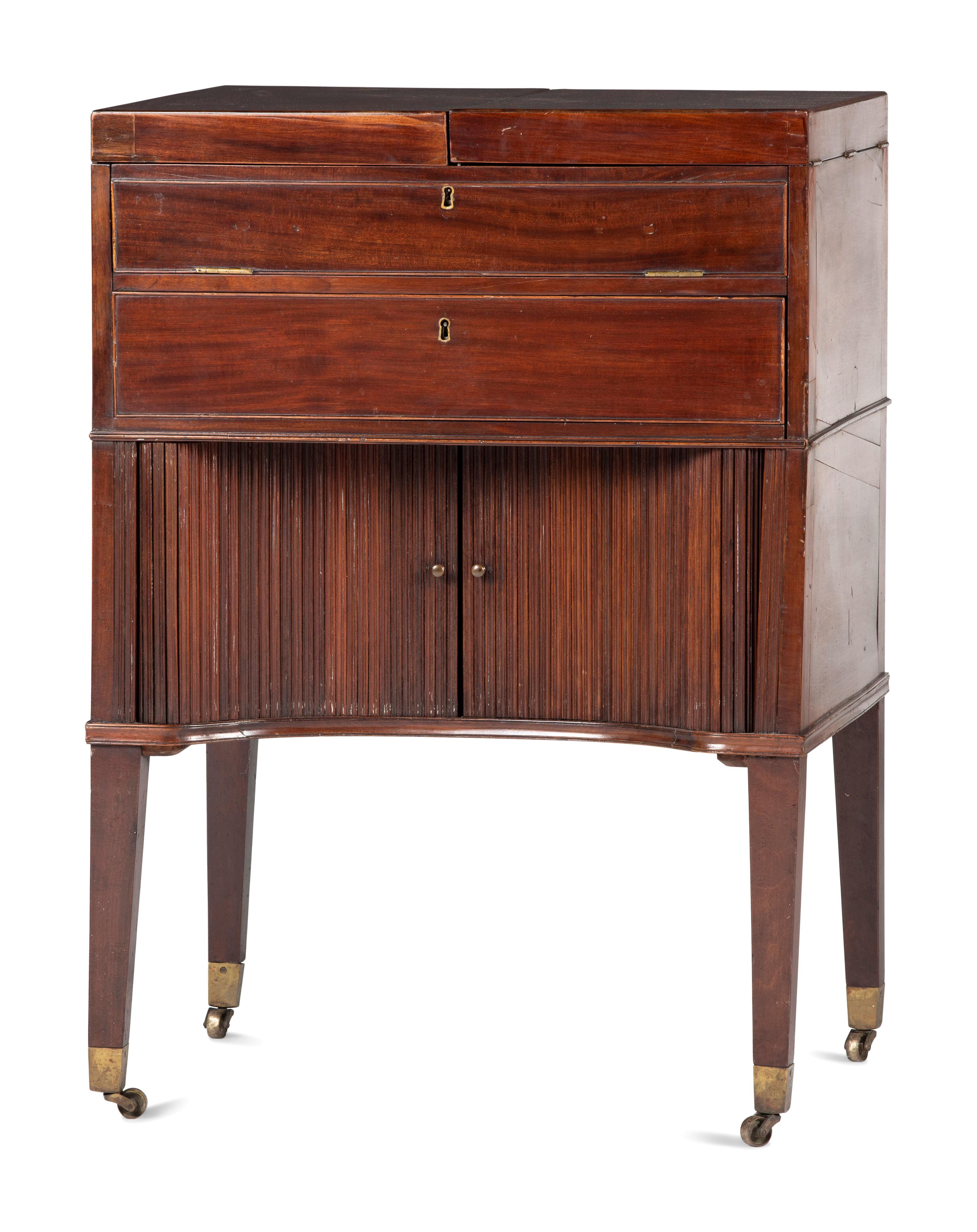 An George III Mahogany 'Harlequin' Dressing and Writing Table