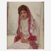 Rudolph Swoboda the Younger (Austrian, 1859–1914) Seated Veiled Woman; together with a companion (Portrait of a Woman; Bust-Length)