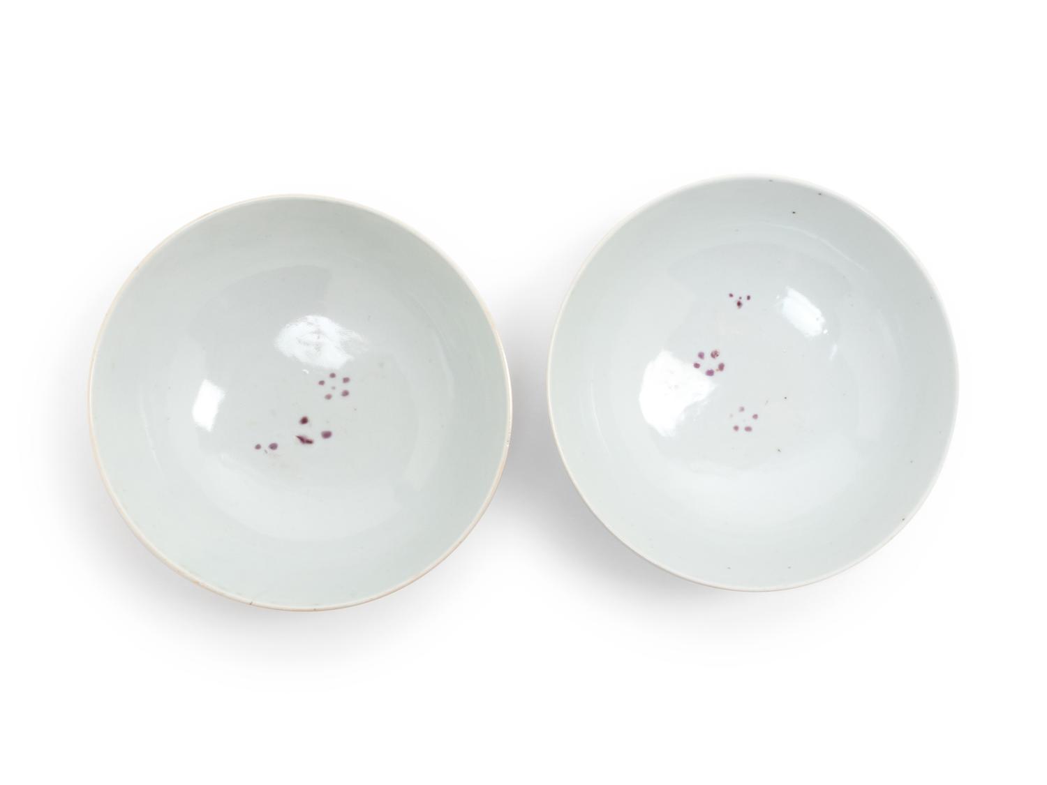 A Pair of Chinese Famille Rose Porcelain Bowls