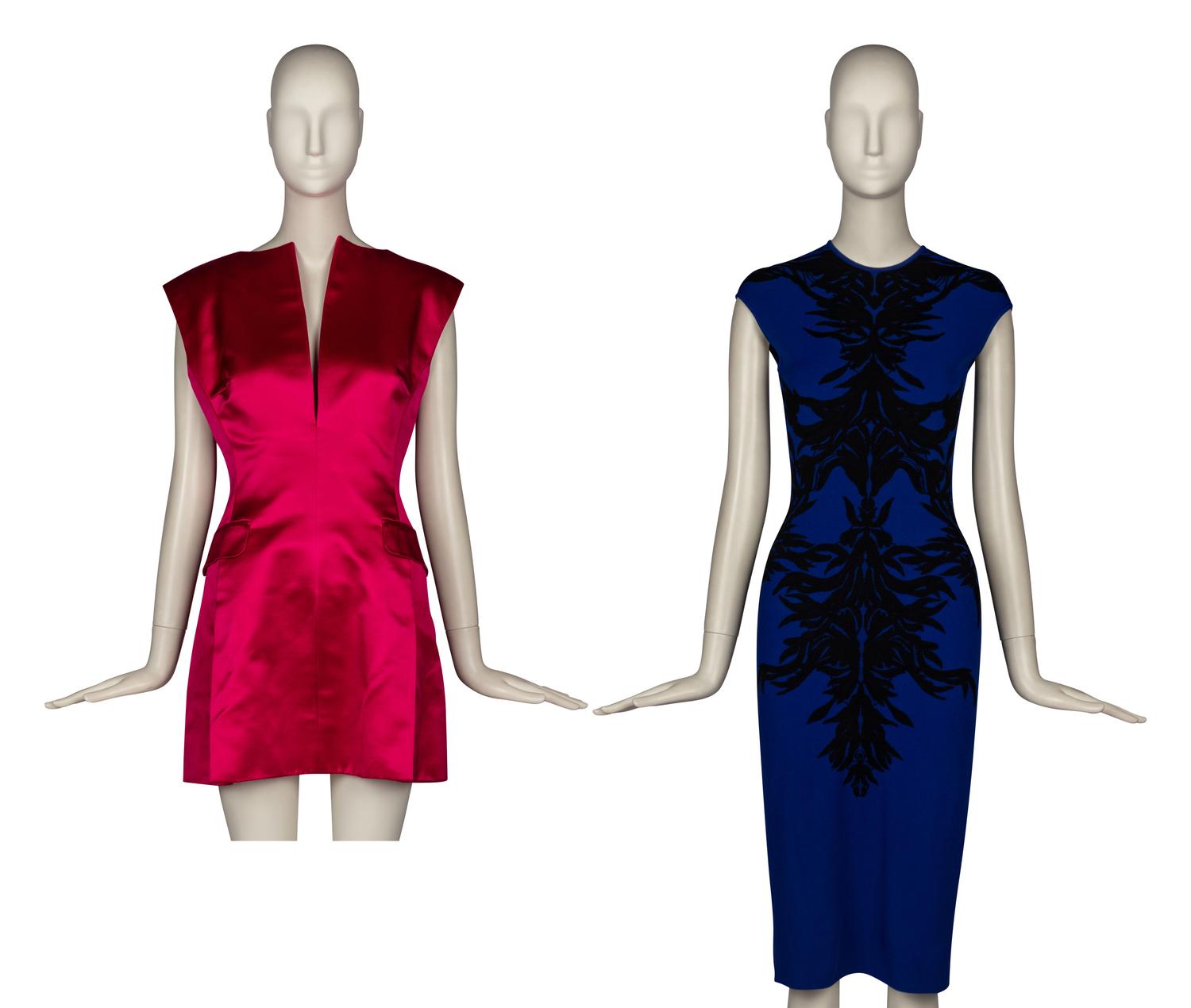 Two Alexander McQueen Dresses