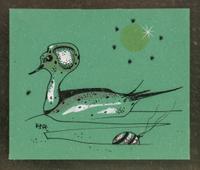 Karl Priebe (American, 1914-1976) — Untitled (Hooded Duck), 1954 and Untitled (Ducks), 1971 (a pair of works)
