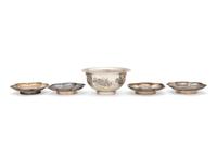 Five Chinese Export Silver Wares