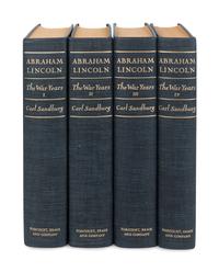SANDBURG, Carl (1878-1967). Abraham Lincoln: The War Years . New York: Harcourt, Brace & Company, 1939.