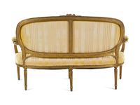 A Louis XVI Style Carved Giltwood Sofa