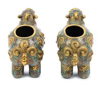 Two Chinese Cloisonné Enameled Censers