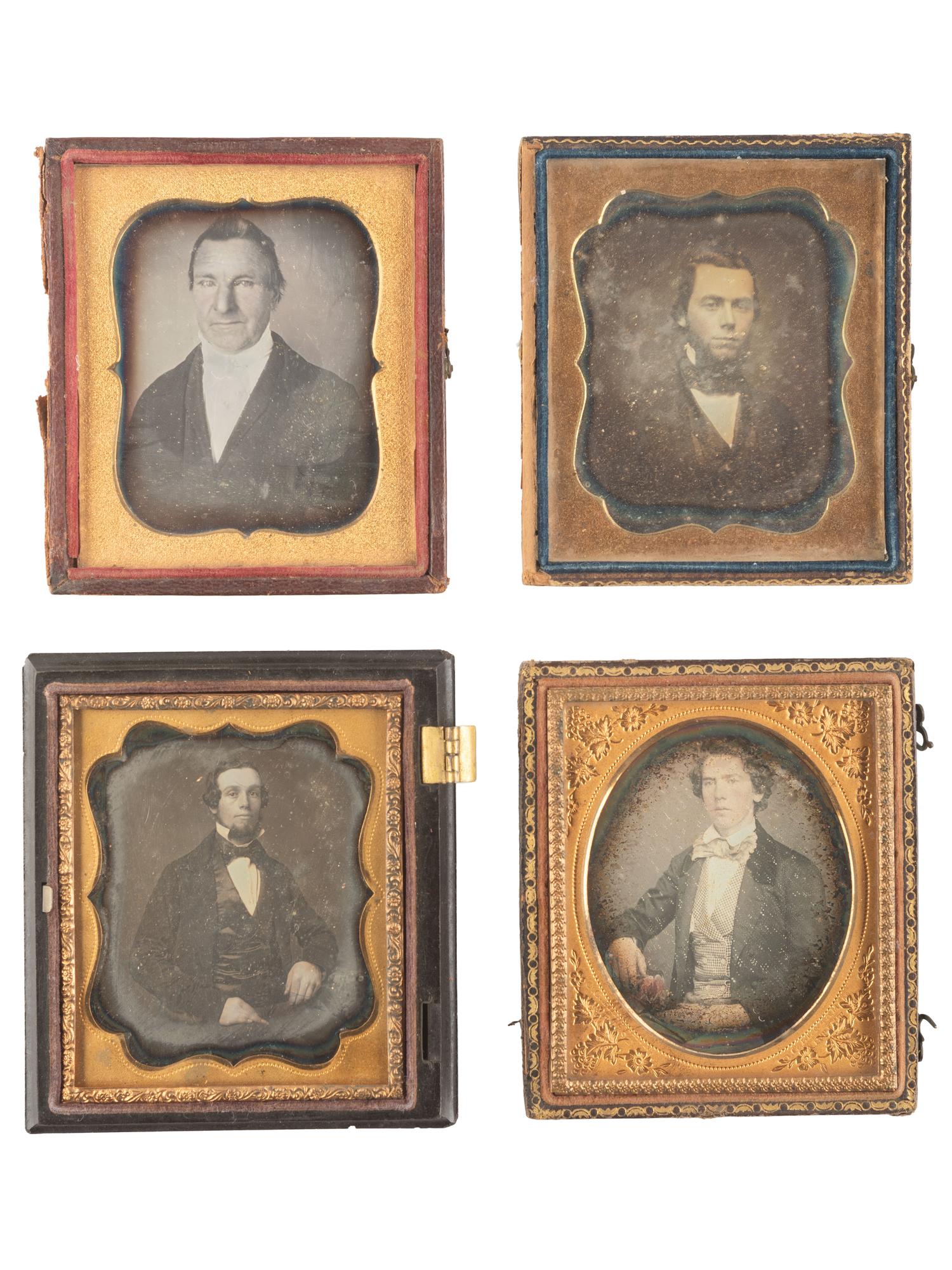 [EARLY PHOTOGRAPHY]. 33 sixth plate daguerreotypes of men, incl. example by HALE.