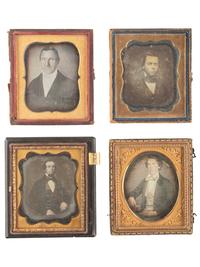 [EARLY PHOTOGRAPHY]. 33 sixth plate daguerreotypes of men, incl. example by HALE.