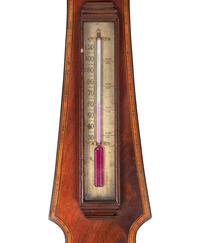 An English Mahogany Wheel Barometer