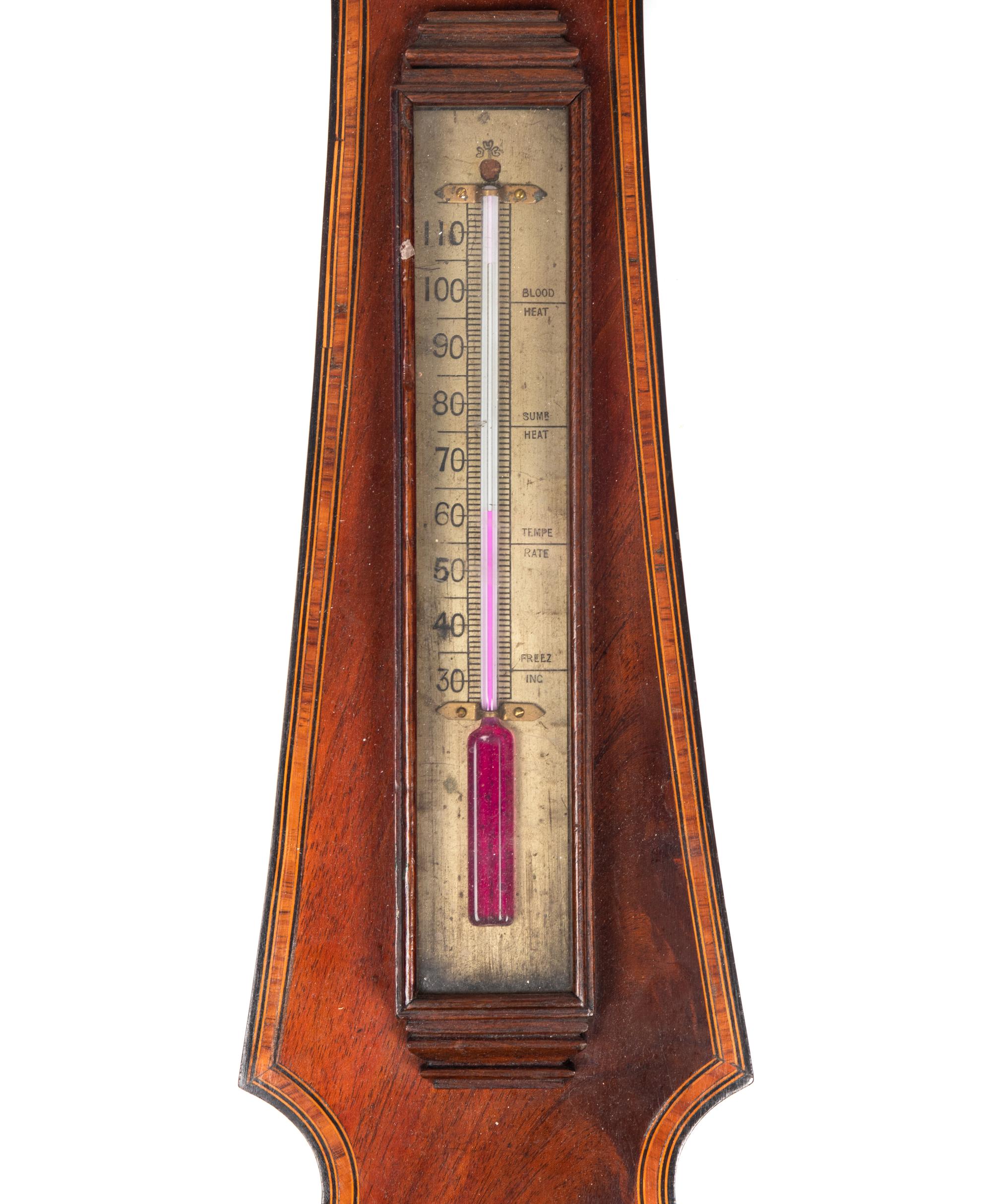 An English Mahogany Wheel Barometer