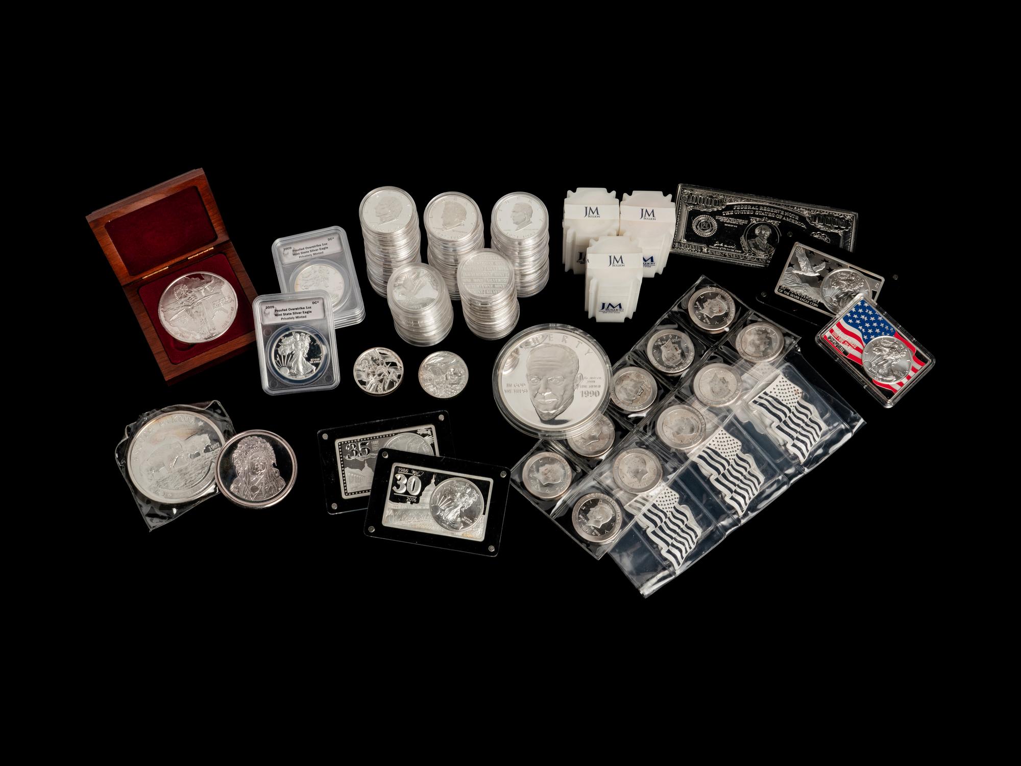 [PRIVATE ISSUE] A Large Collection of Privately Issued Silver Rounds and Ingots
