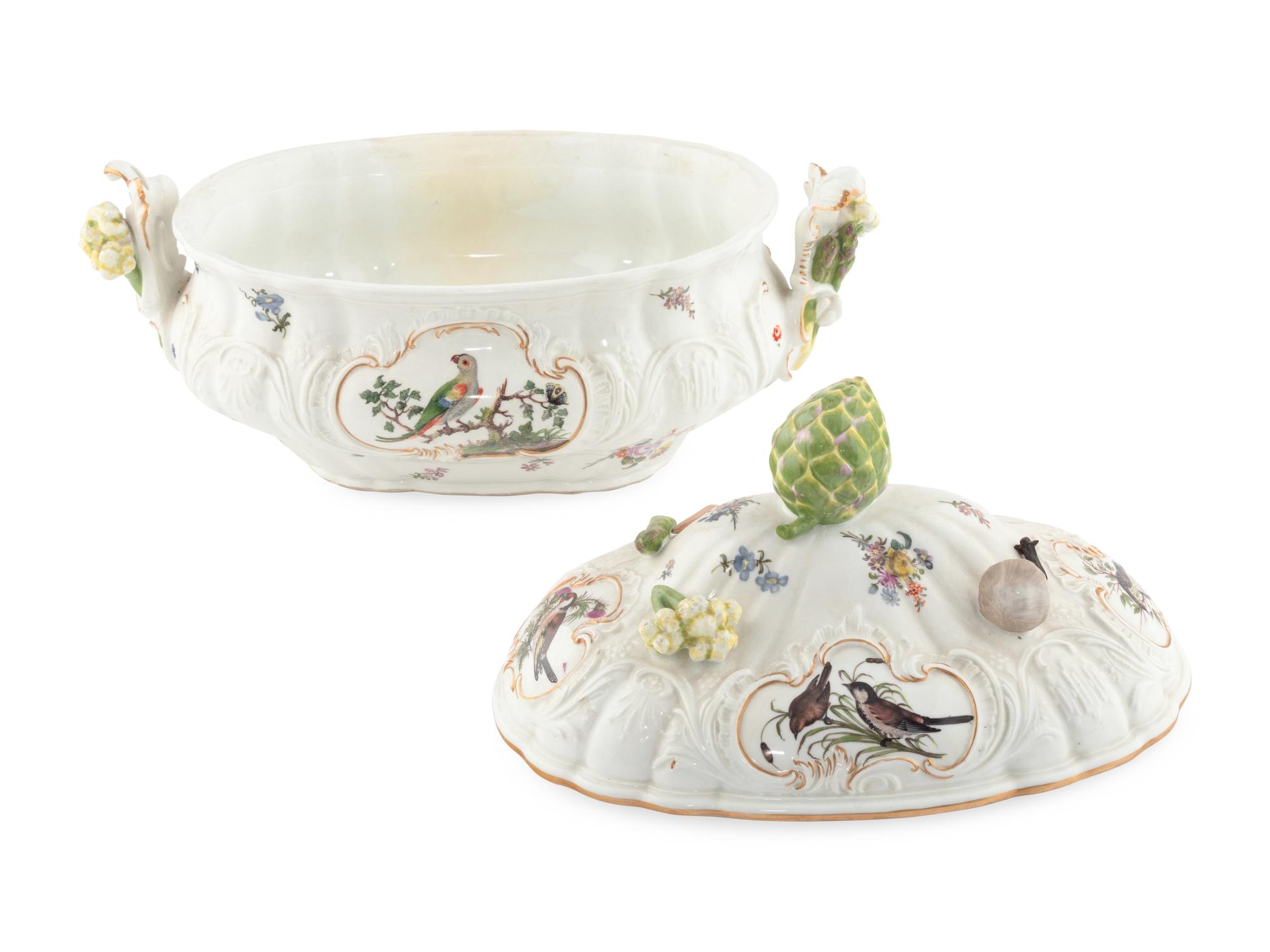 A Meissen Porcelain Covered Tureen
