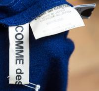 A Comme des Garcons Blue Wool Skirt Ensemble, No size.