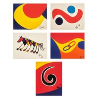 Alexander Calder (American, 1898-1976) — Five works from Flying Colors, 1974
