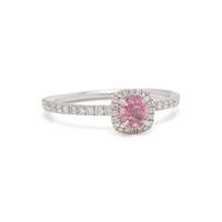 FANCY VIVID PURPLE-PINK DIAMOND AND DIAMOND RING