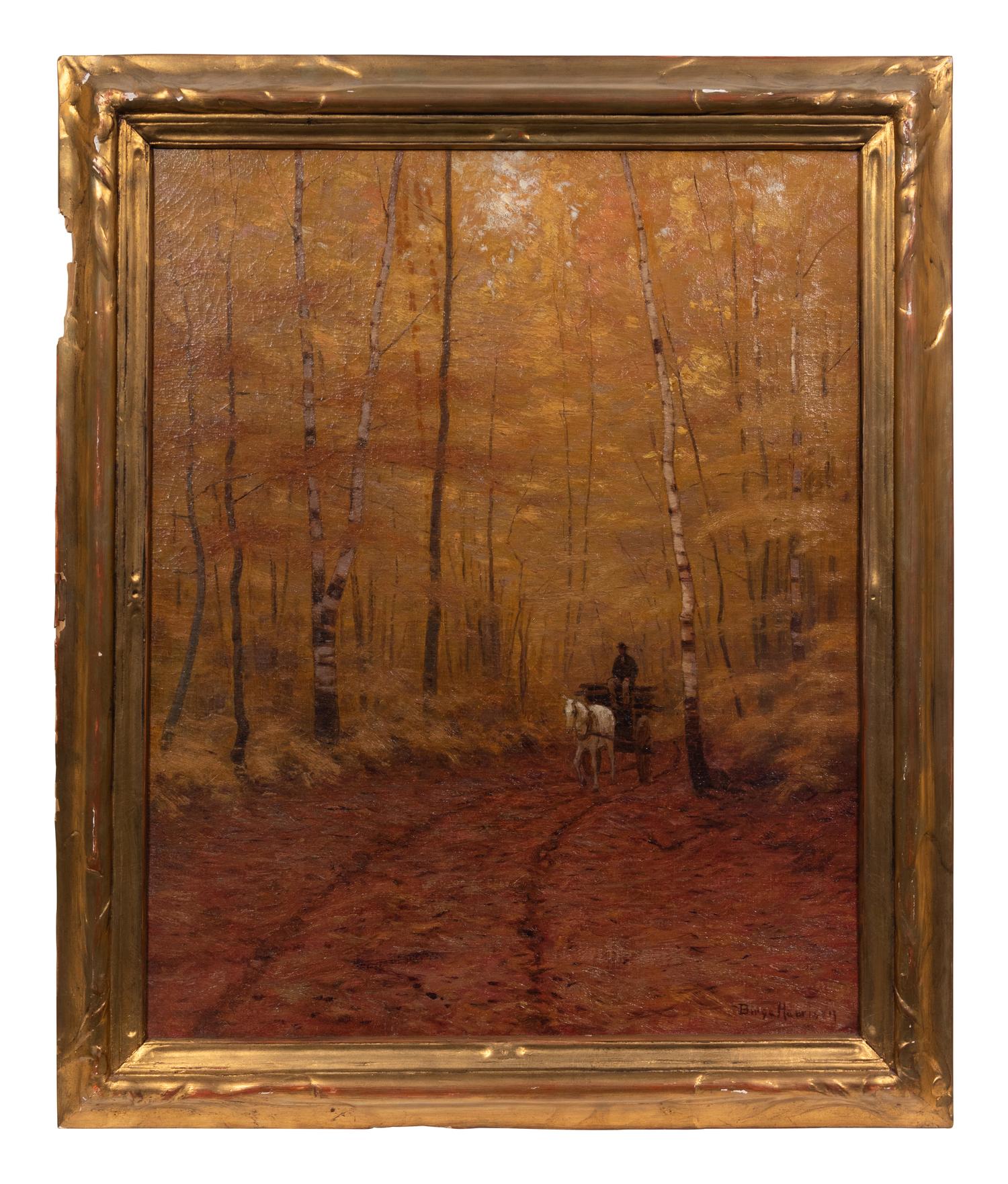 Wagon in Fall Landscape