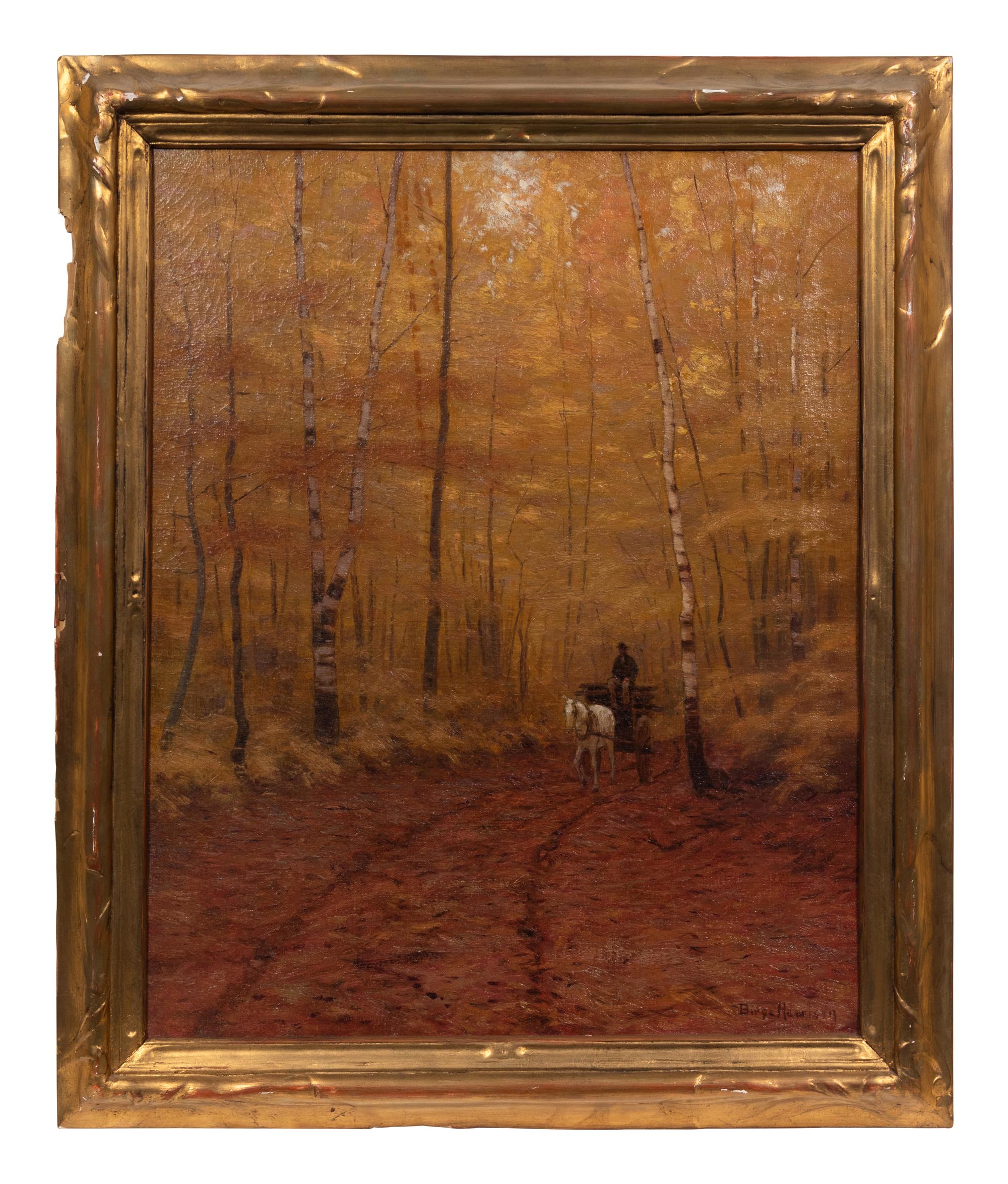 Wagon in Fall Landscape