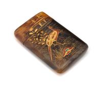 Two Japanese Lacquered Tortoise Shell Cases Width of larger 5 3/8 inches. — EARLY 20TH CENTURY