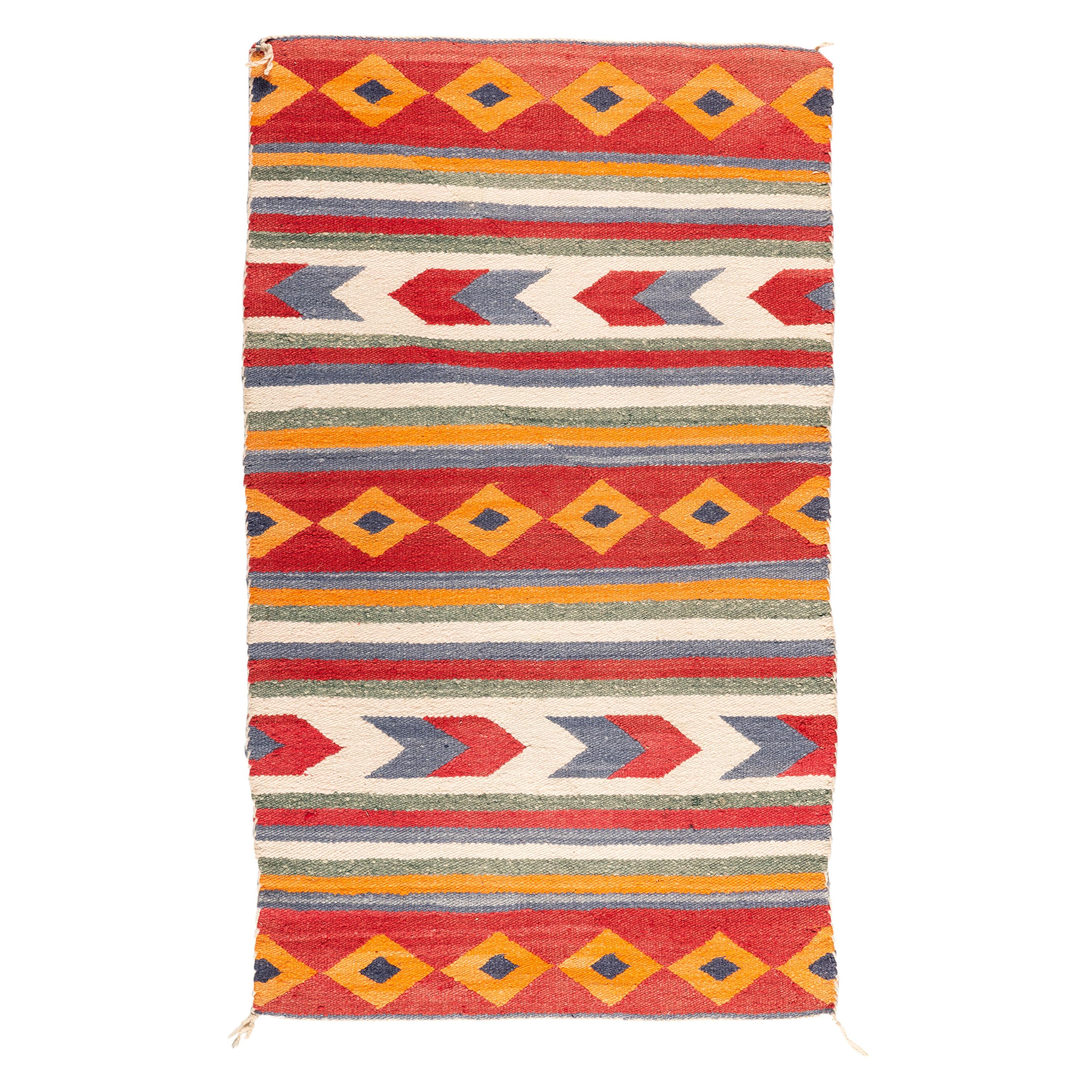 Navajo Diagonal Twill Double Saddle Blanket / Rug