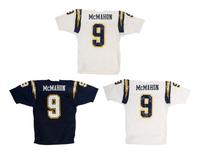 A Group of Three Vintage Jim McMahon San Diego Chargers Football Jerseys from The Collection of Sports Super Agent Steve Zucker,