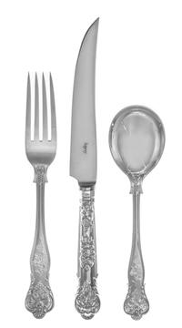 An Elizabeth II Silver Flatware Service, Asprey & Co., London, 1993, Bright Vine pattern, comprising: 12 dinner knives 12 steak knives