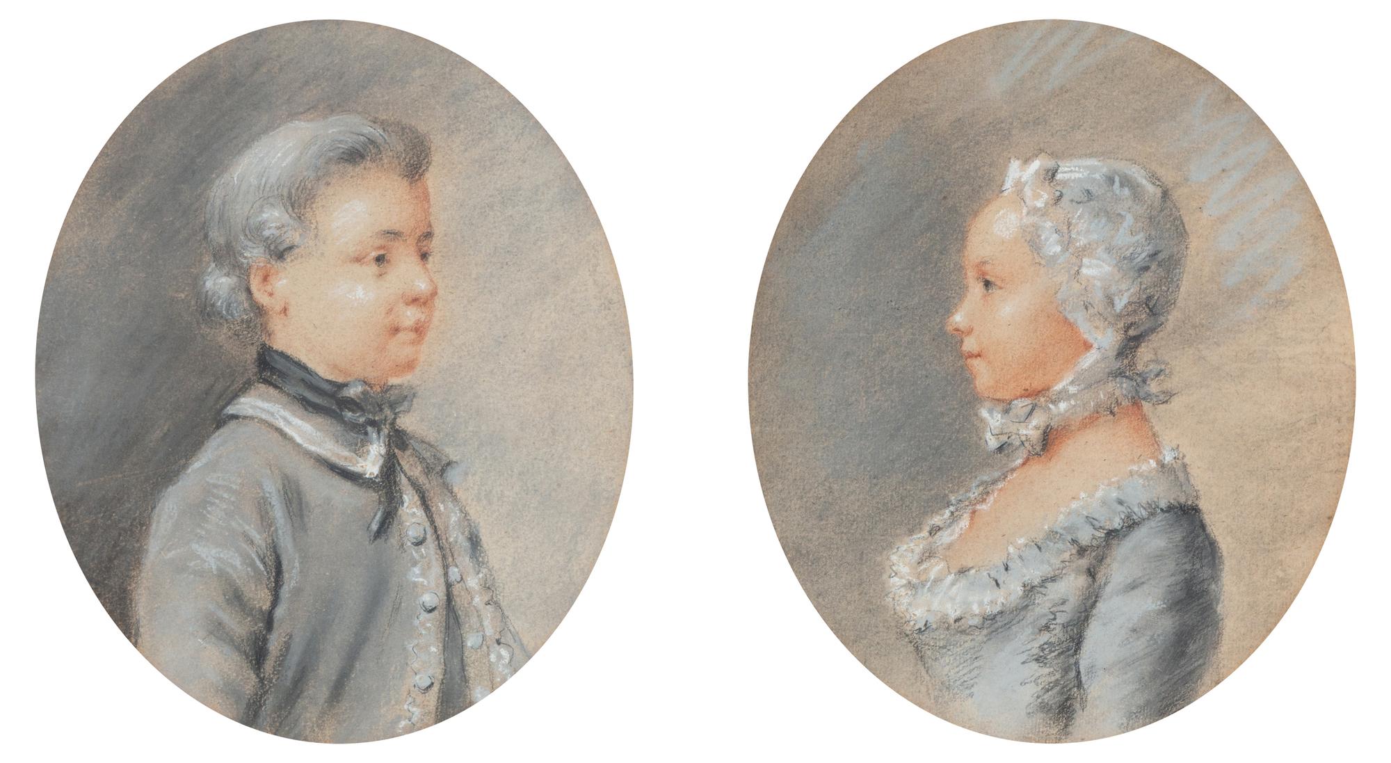 A Pair of French Pastel Portraits