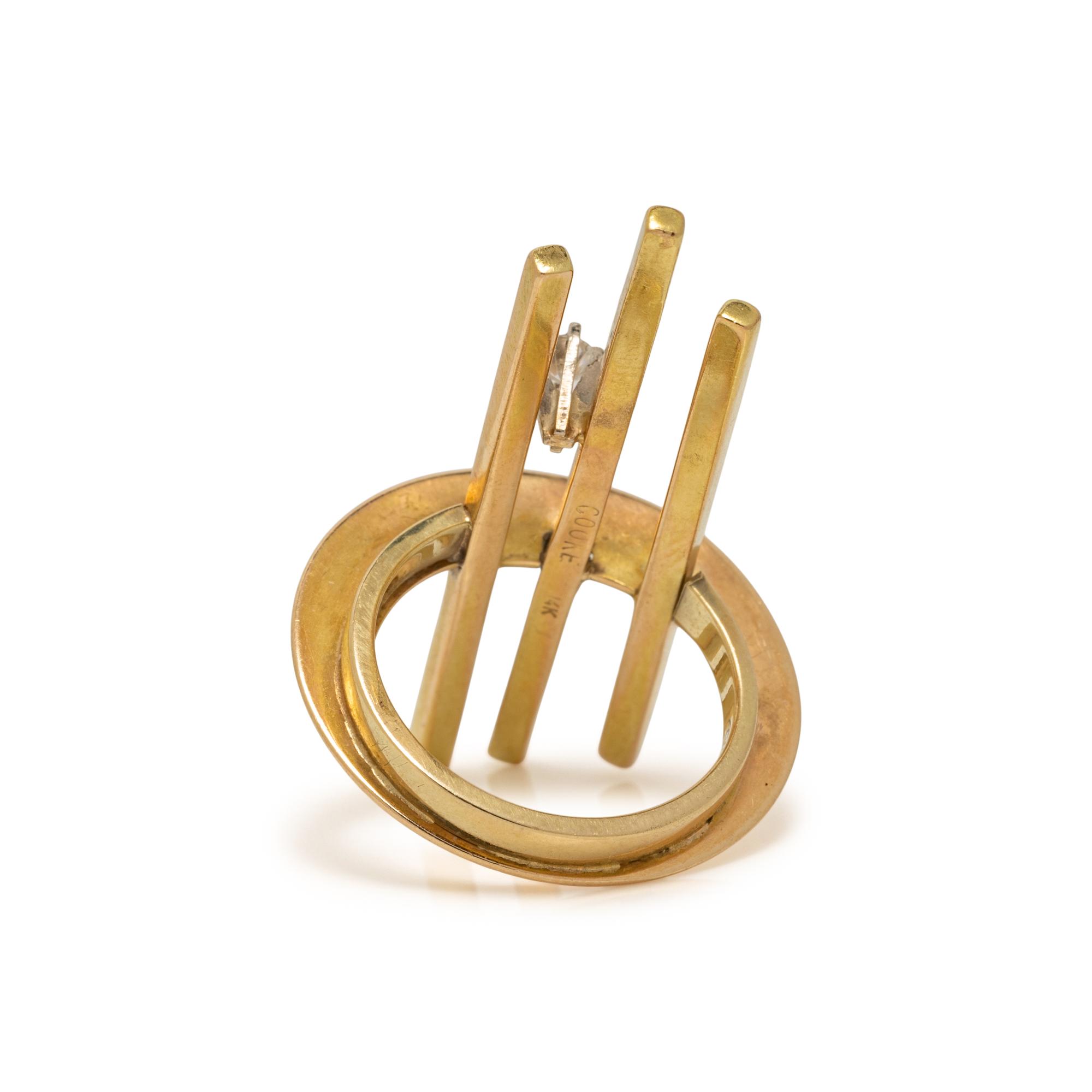 YELLOW GOLD AND DIAMOND RING