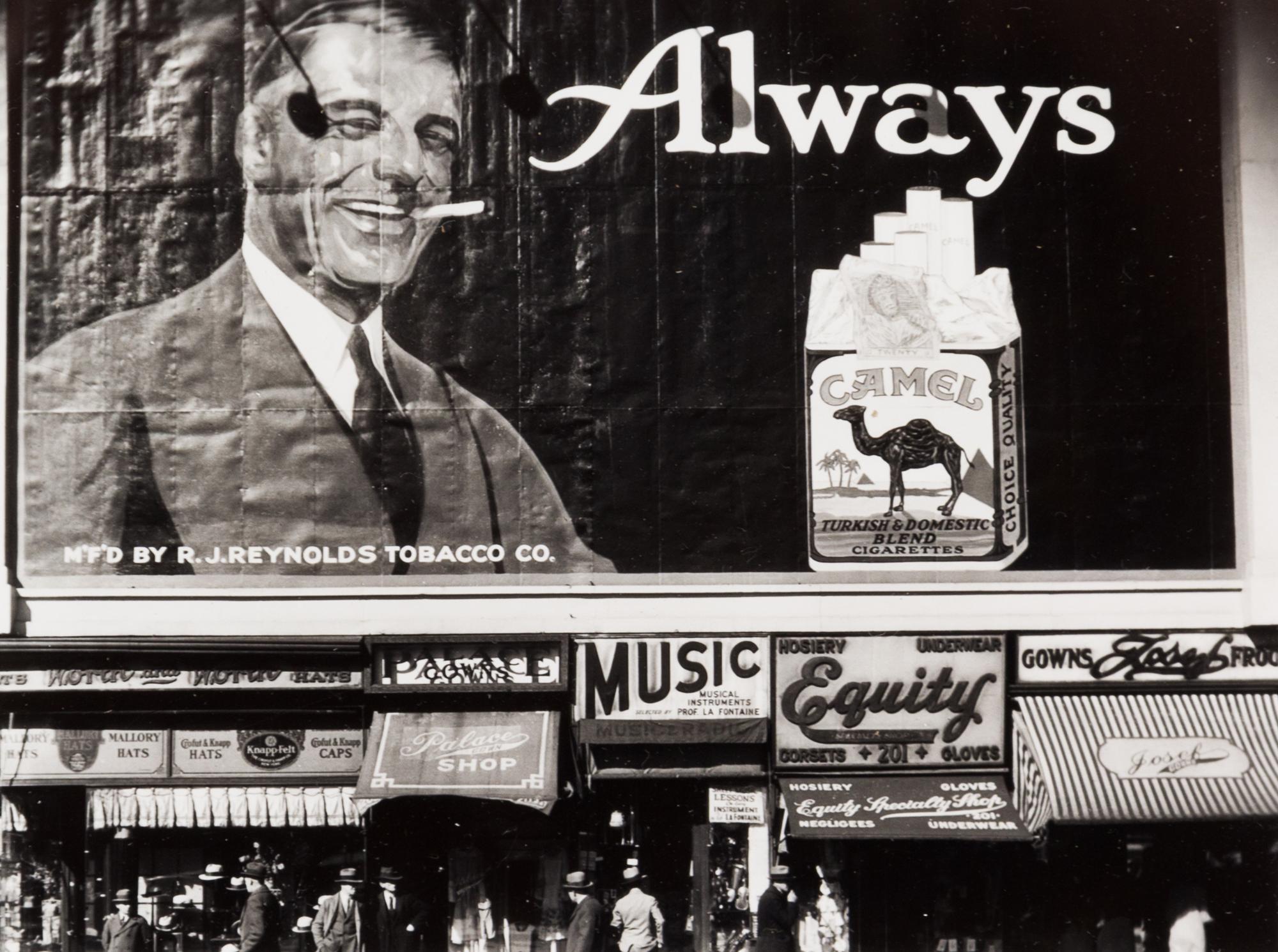 Ralph Steiner, (American, 1899-1986), Always Camels, 1922