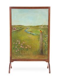 An American Painted Floor Screen, EDNA HARTMAN, Height 60 1/4 inches. — EDNA HARTMAN,