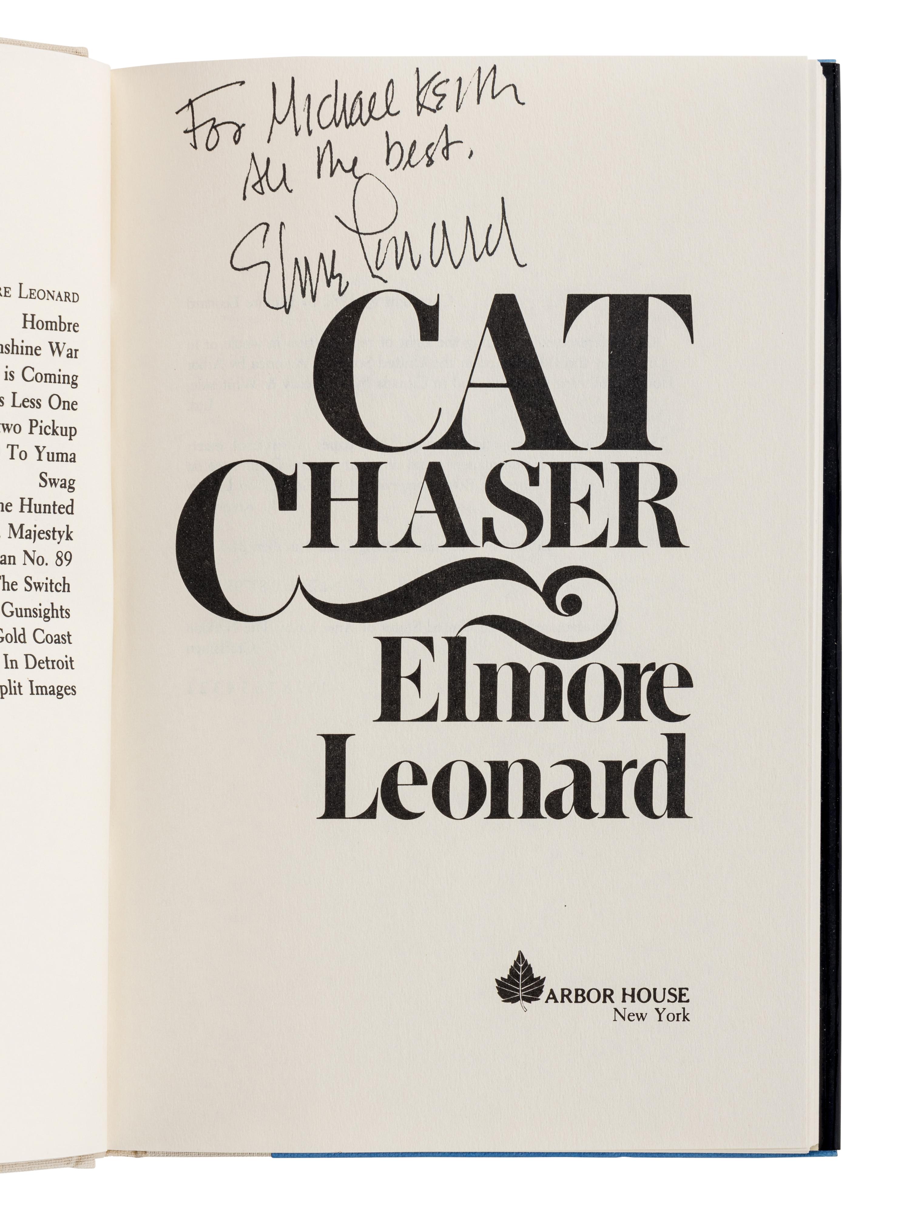 LEONARD, Elmore (1925-2013). A group of 11 FIRST EDITIONS of Leonard’s works later adapted into films, ALL SIGNED OR INSCRIBED, comprising: