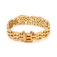 YELLOW GOLD, DIAMOND AND EMERALD ELEPHANT BRACELET