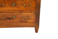 A German Walnut Four-Drawer Commode with Marble Top