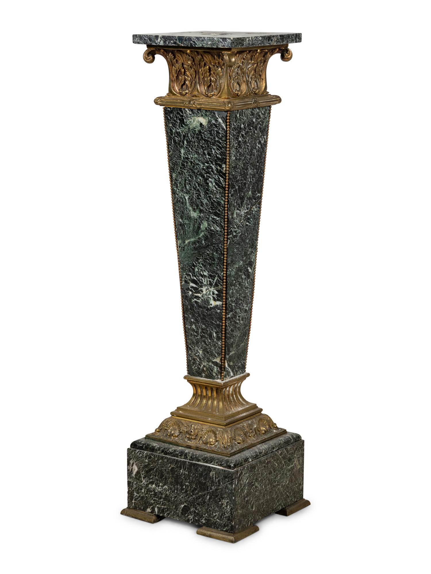 A Gilt Bronze Mounted Marble Pedestal