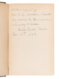 HOWE, Julia Ward (1819-1910). From Sunset Ridge Poems Old and New . Boston & New York: Houghton, Mifflin and Company, 1899.