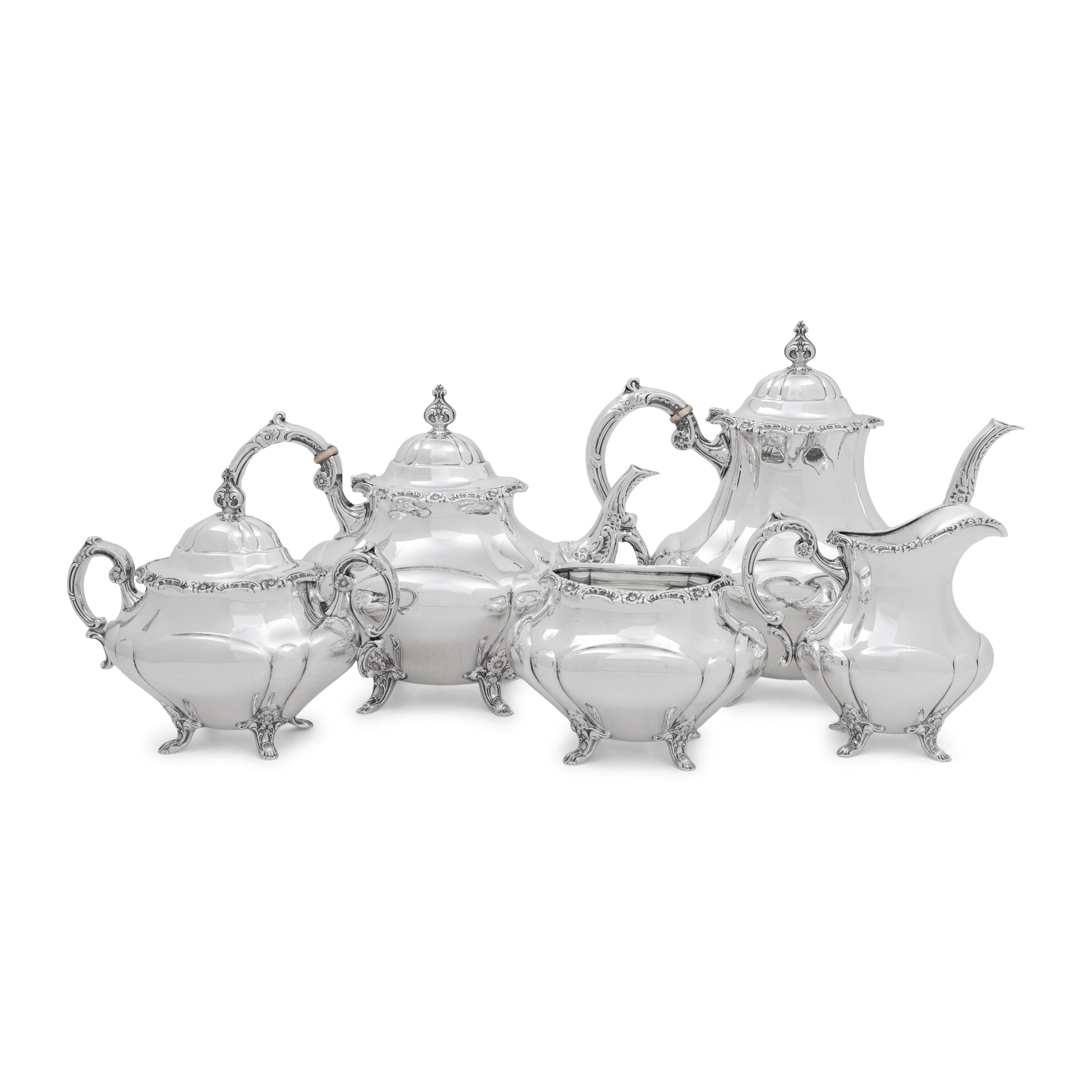 An American Silver Five-Piece Tea and Coffee Service