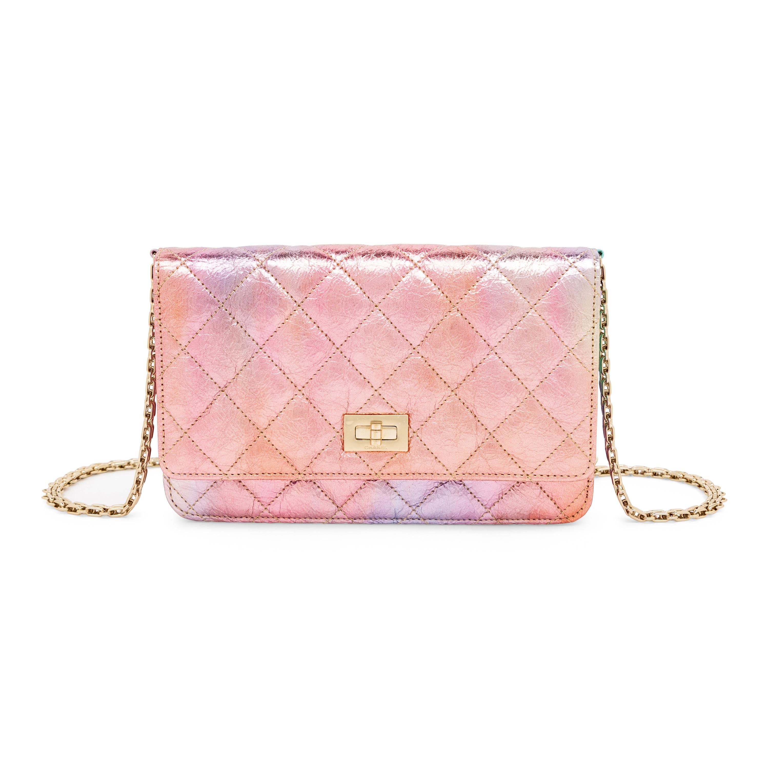 Chanel, Metallic Multicolor 2.55 Wallet-On-Chain