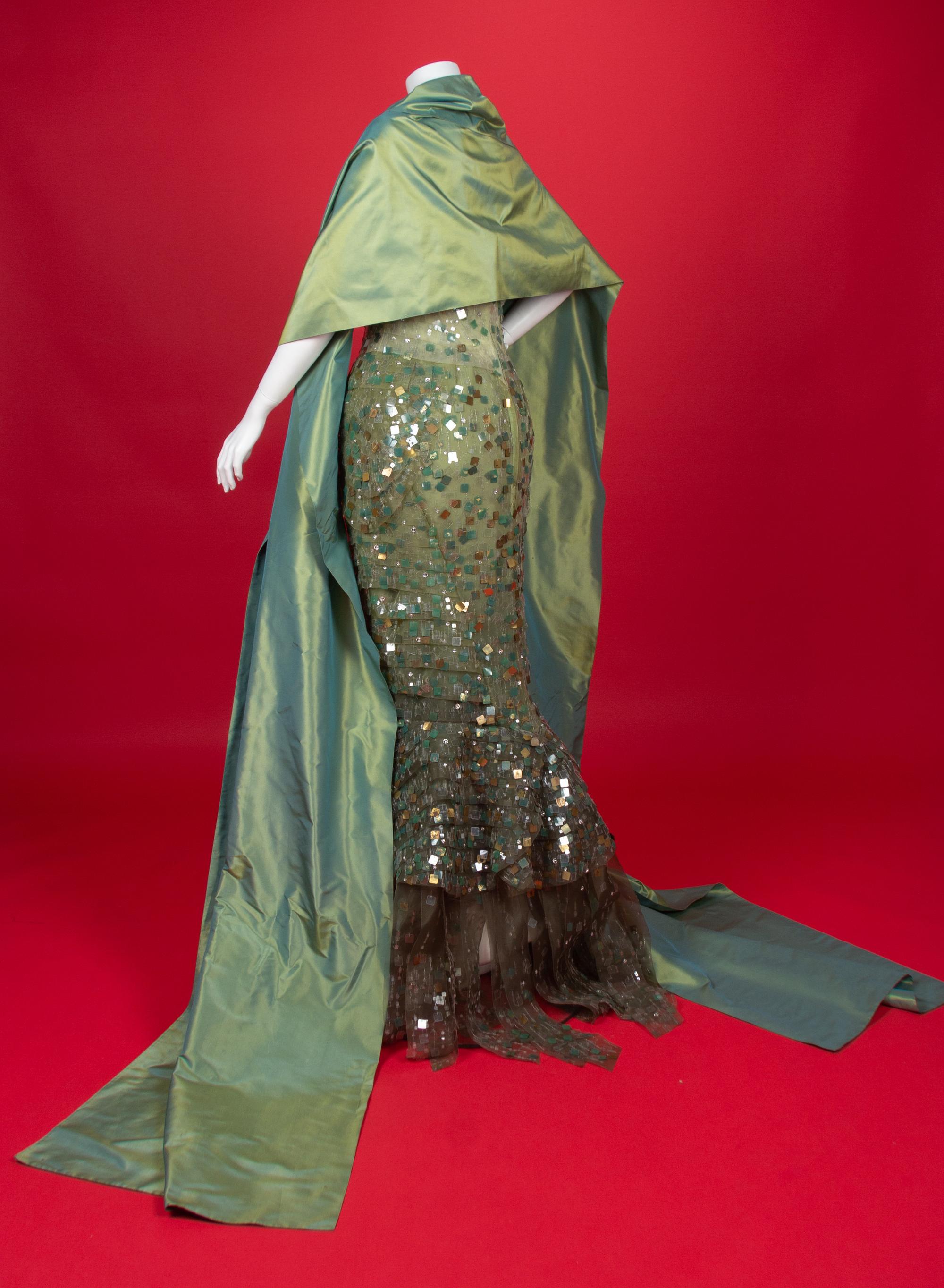 Christian Dior Haute Couture Dress and Shawl, 2007 — Renée Fleming wore this dress and shawl in 2007 in performances in the UK, Austria and US, including the BBC Proms at London’s Royal Albert Hall, accompanied by the London Philharmonic, and at the opening night of the Los Angeles Philharmonic.