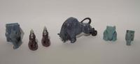 A Group of Six Haeger Pottery Animal Figures Width of widest 13 3/4 inches. — 1940s