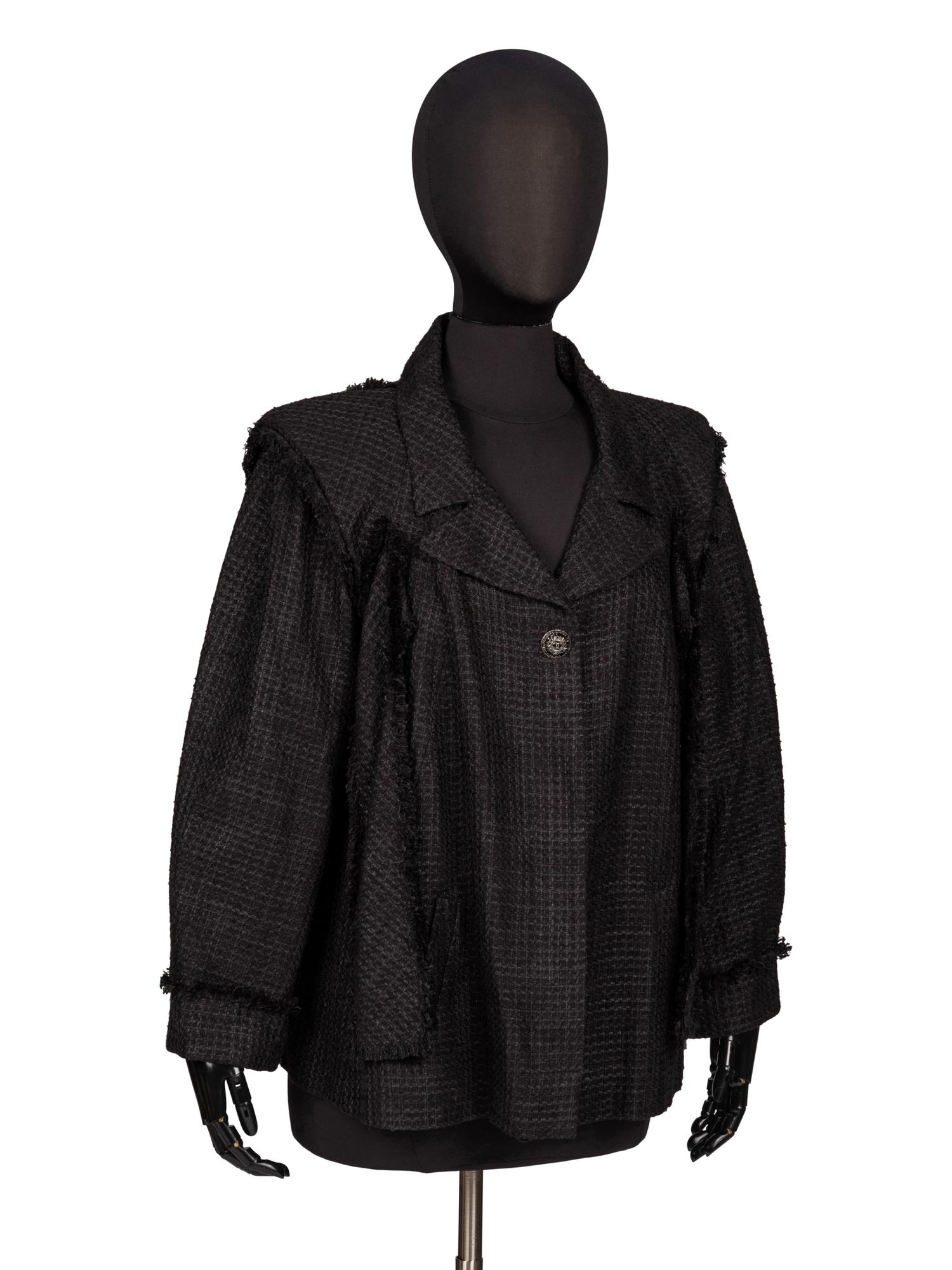 Chanel, Black Silk Tweed Jacket