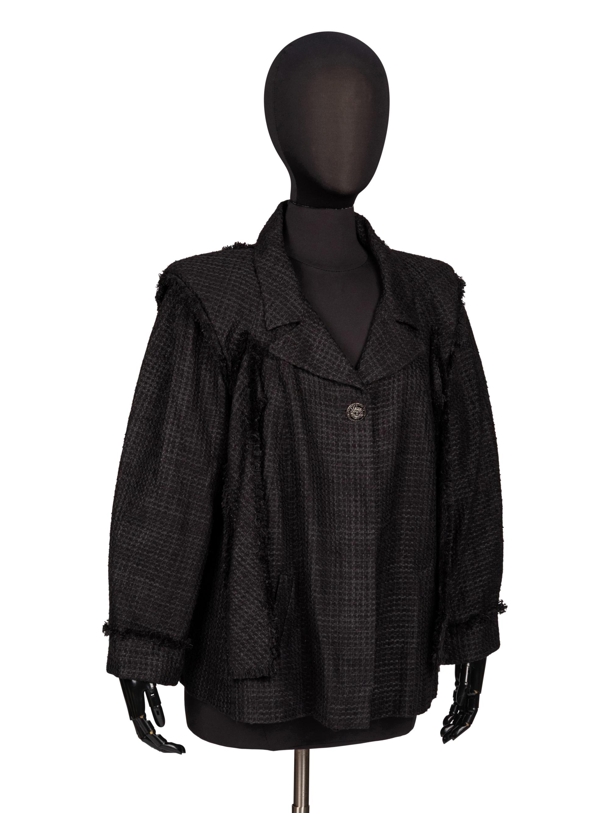 Chanel, Black Silk Tweed Jacket