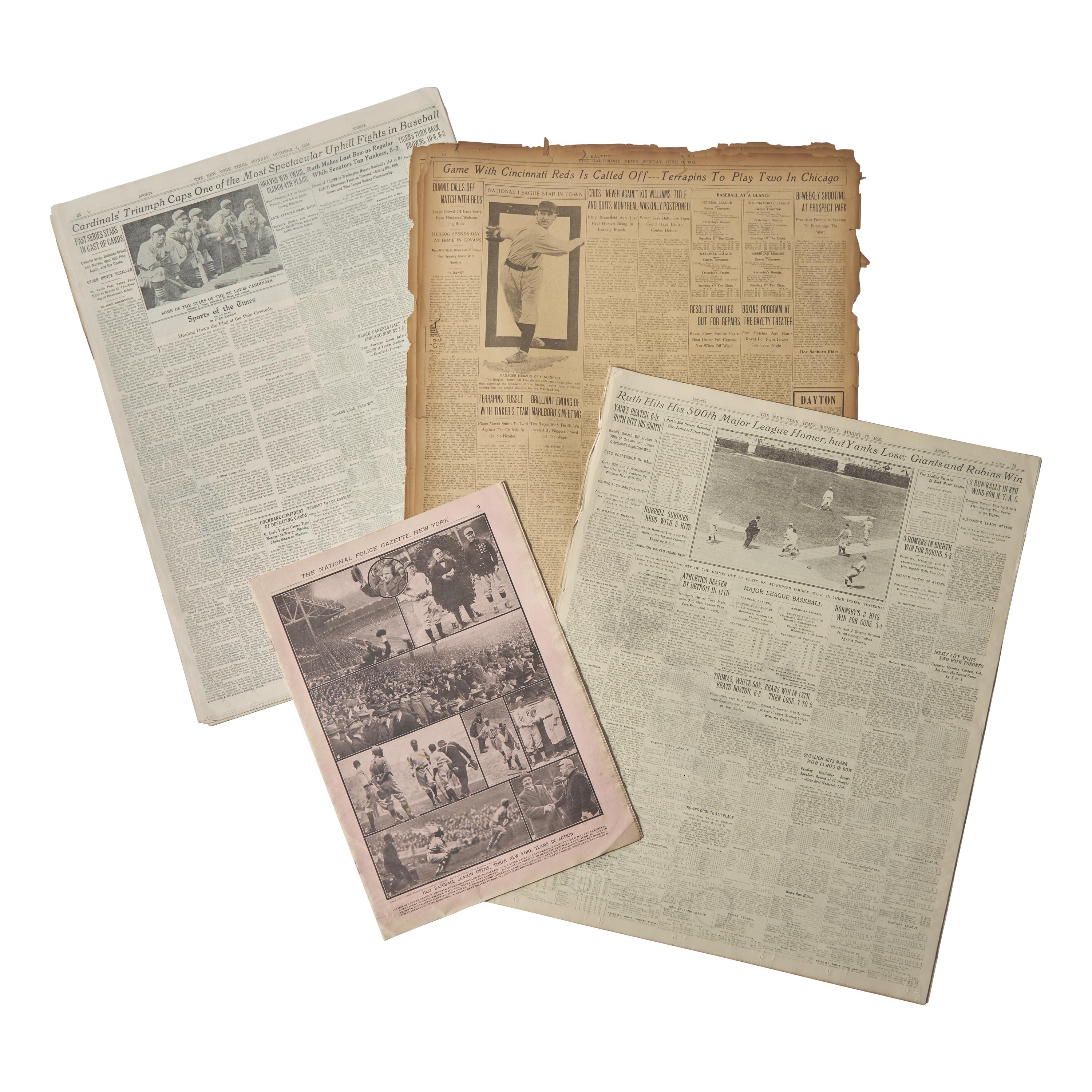 [Baseball] [Ruth, Babe] A Very Early Report Mentioning Ruth, then in the Minor Leagues Playing for the Baltimore Orioles