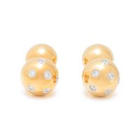 TIFFANY & CO., YELLOW GOLD AND DIAMOND 'ETOILE' CUFFLINKS